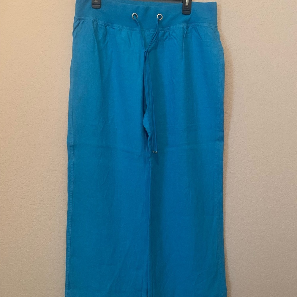 Lilly Pulitzer Linen Beach Pant - Turquoise XL